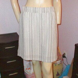 Old Ranch Primrose Skirt Size M Pull On Elastic Waist Pockets Lined Cotton Blend